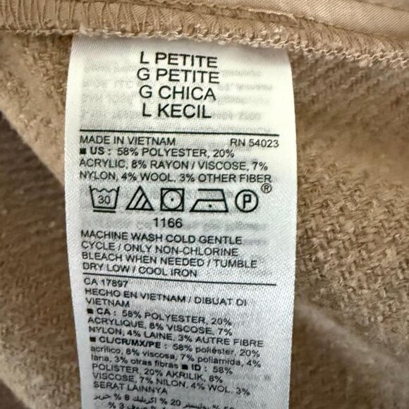 Old Navy Women's Tan large petite unlined hip length coat - Picture 4 of 5